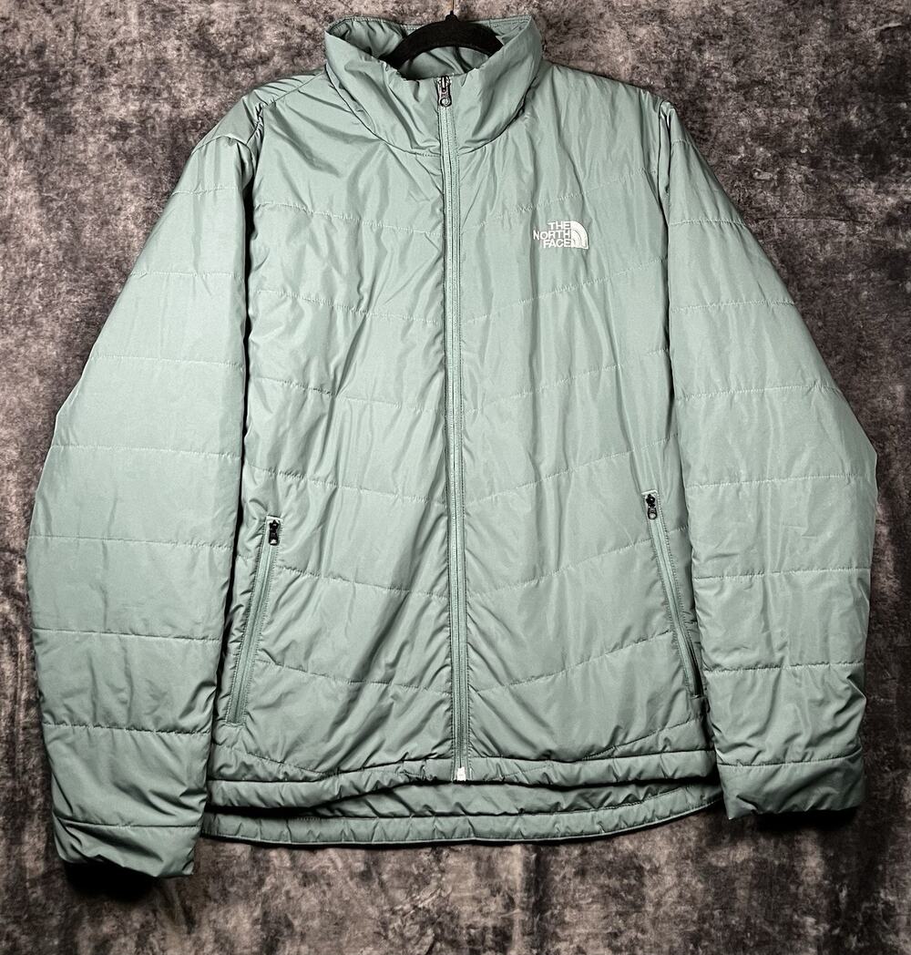 The North Face Women’s XXL Green Insulated Full Zip Puffer Jacket Coat